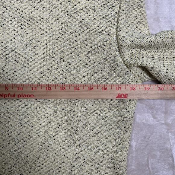 St John Collection Marie Gray Zip Cardigan Sweater Jacket Green Beige Size 10 - Picture 7 of 8